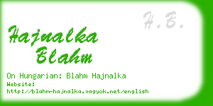 hajnalka blahm business card